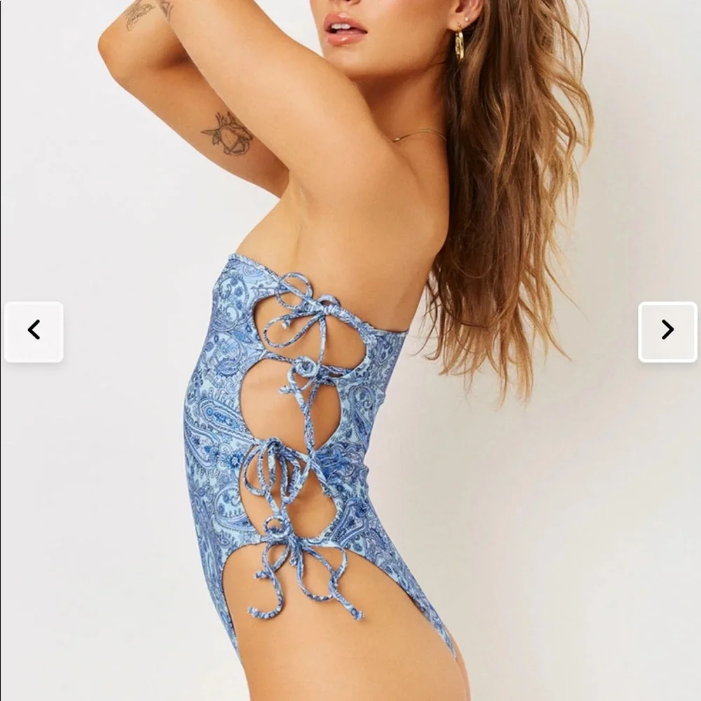 Honey One Shoulder Cheeky One Piece Swimsuit Frankies Bikinis